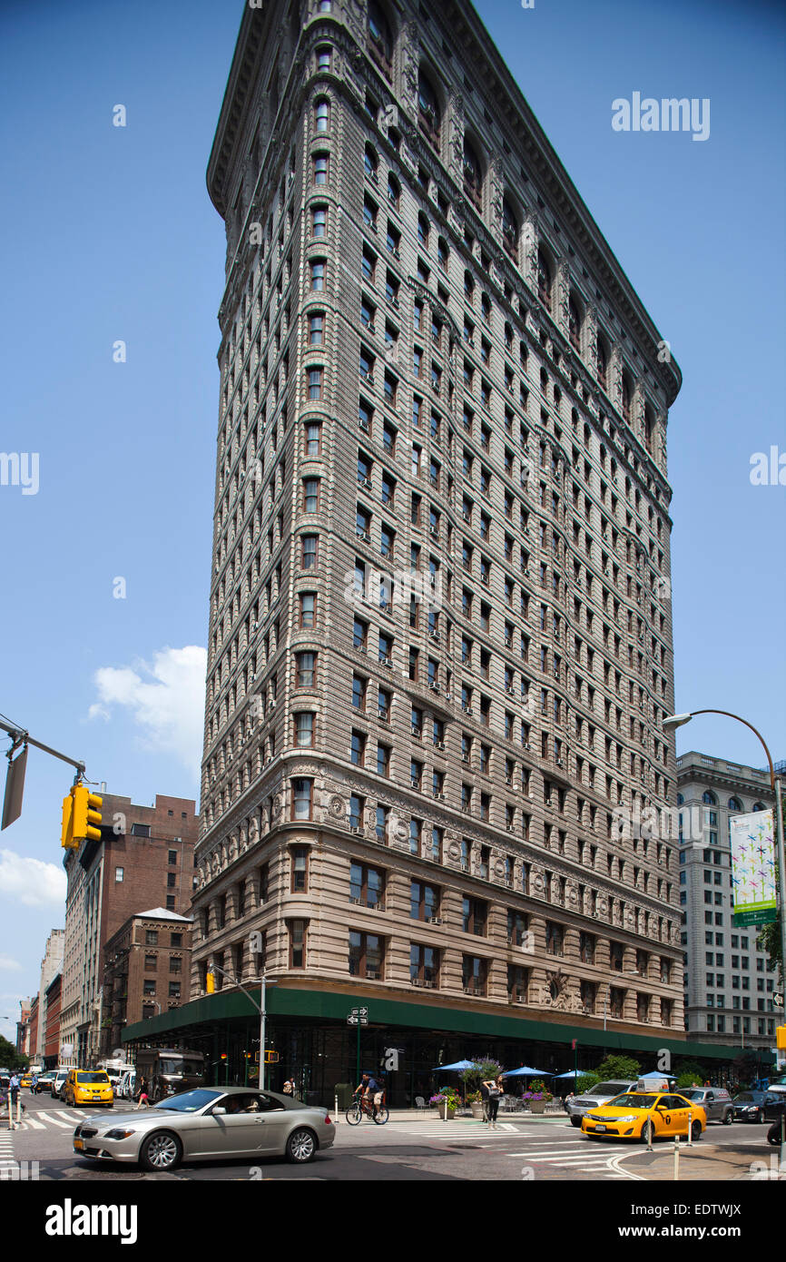 Edificio Flatiron, rascacielos, Midtown, Manhattan, Nueva York, Estados Unidos, América Foto de stock