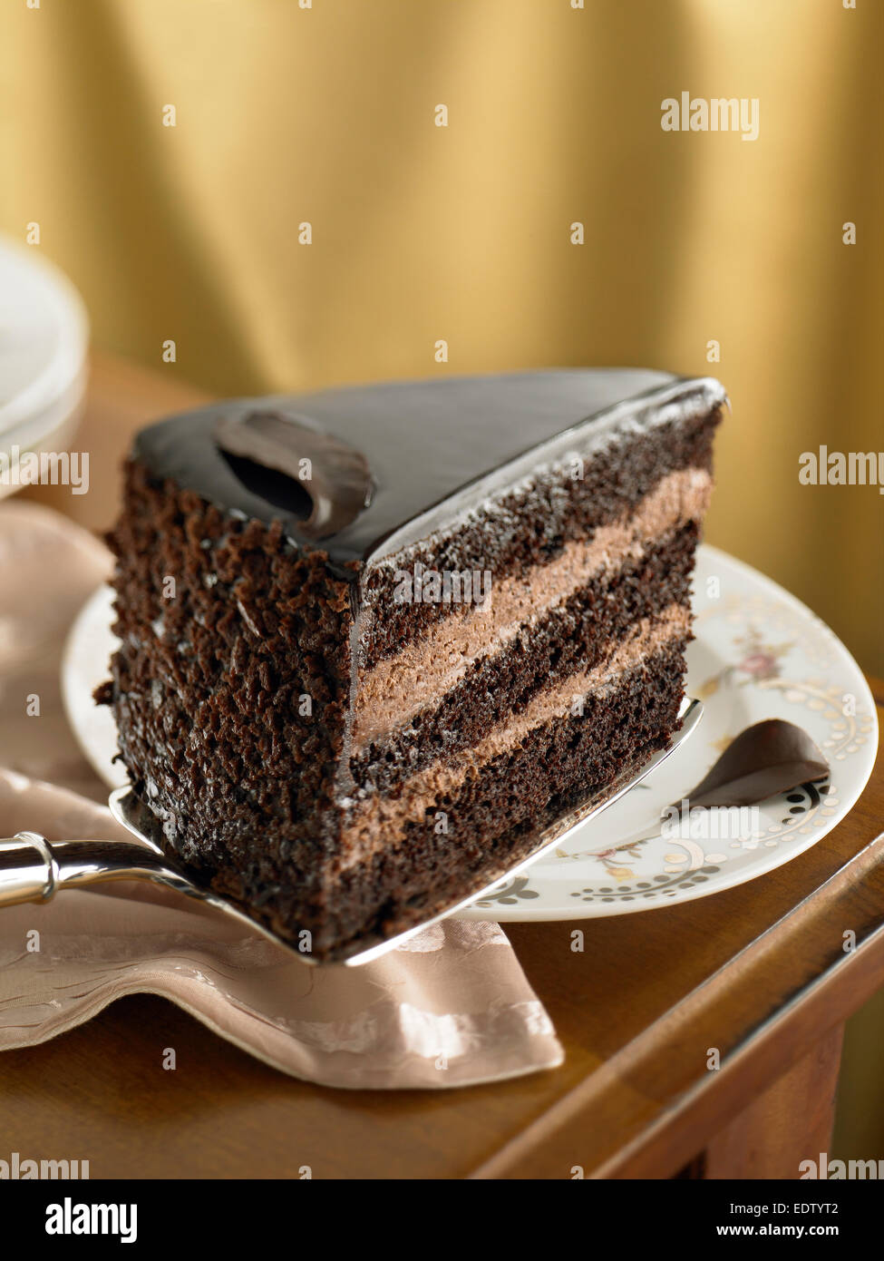 Mousse de chocolate cake Foto de stock