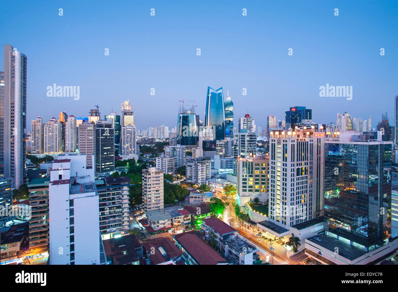 El horizonte de la Ciudad de Panamá, Panamá Foto de stock