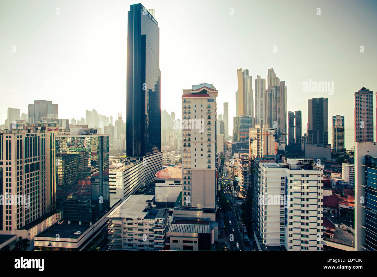 El horizonte de la Ciudad de Panamá, Panamá Foto de stock