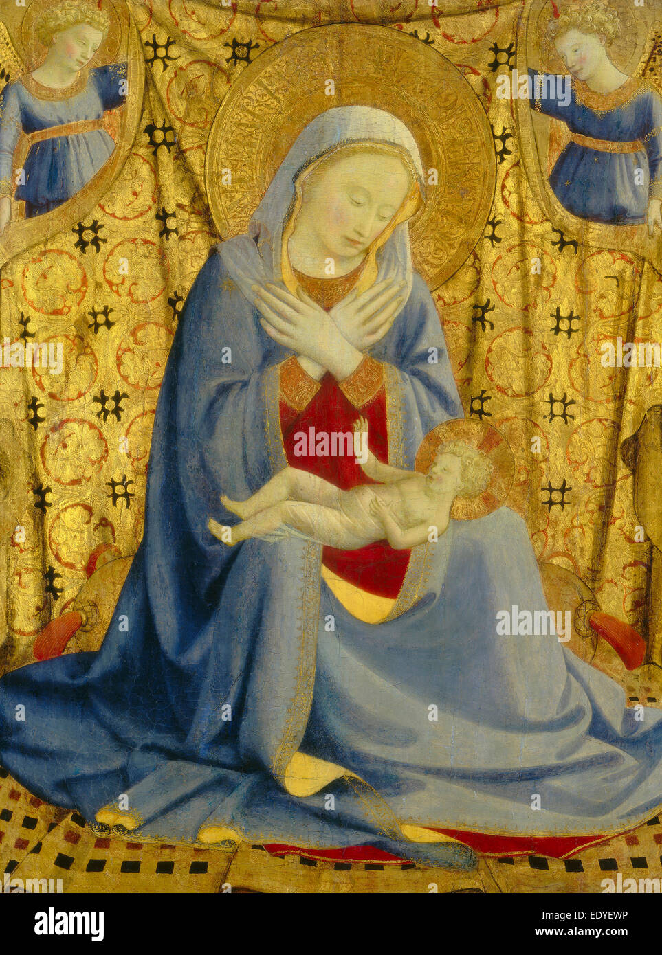 Fra Angelico, la Virgen de la humildad, Italiano, c. 1395 - 1455, c. 1430, temple sobre tabla Foto de stock