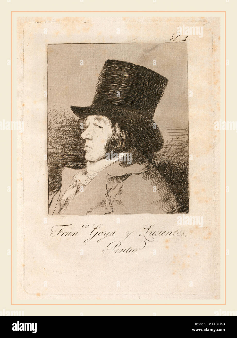 Francisco de Goya, Francisco de Goya y Lucientes, pintor, Español, 1746-1828, publicado el 1799, Aguafuerte, Aguatinta, punta seca Foto de stock