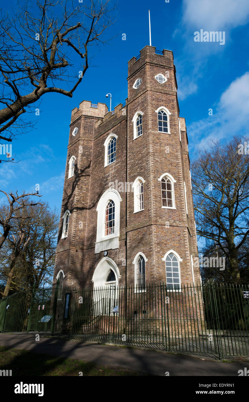 Castillo de Severndroog en Shooters Hill en Greenwich, Londres del sur. Detalles en la descripción. Foto de stock