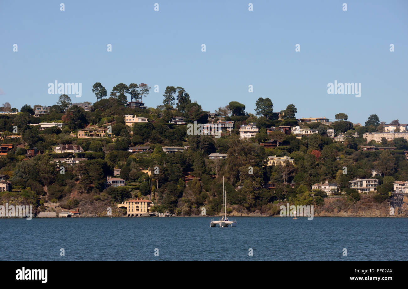 Sausalito, California, en la Bahía de San Francisco Foto de stock