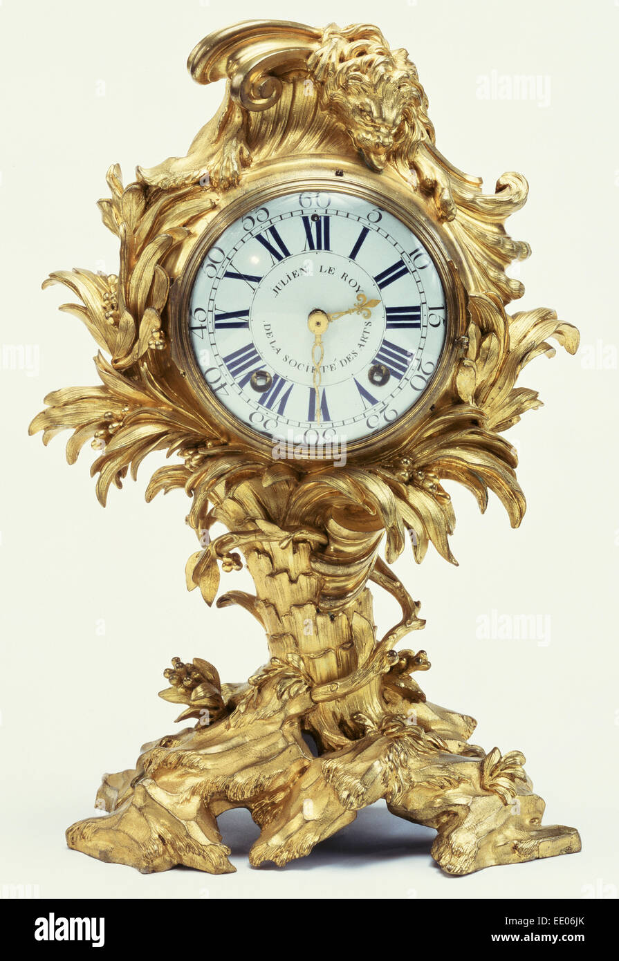 A Louis XV gilt-bronze cartel clock, by Louis-Nicholas Delaunay