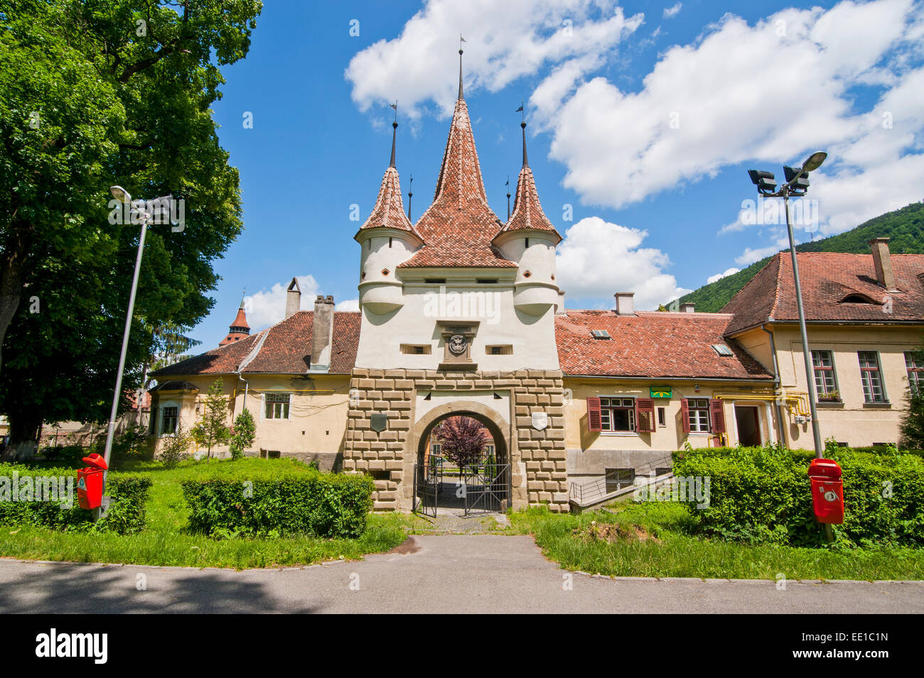 Catherine Gate, Brasov, Transilvania, Rumania Foto de stock