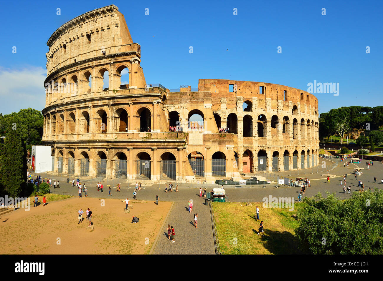 Coliseo, Sitio del Patrimonio Mundial de la UNESCO, Roma, Lazio, Italia, Europa Foto de stock