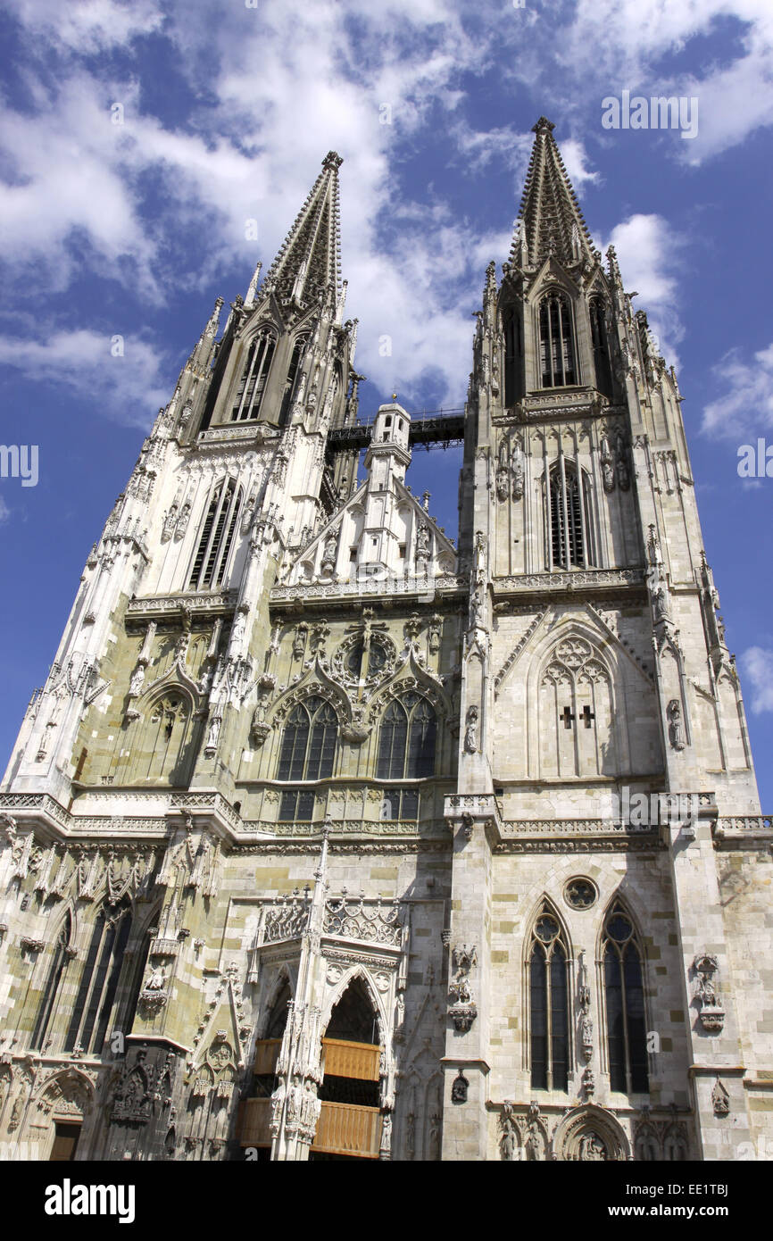 Regensburg, Dom St, Peter Welterbe Domschatzmuseum, Unesco, St Peters Catedral, Bayerische Eisenstrasse, Strasse der Kaiser Foto de stock