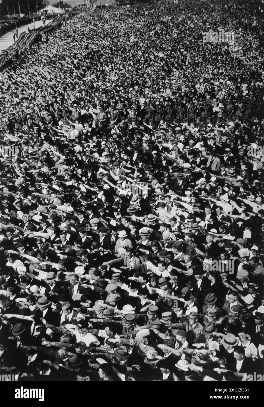 Demostración antes de la reintegración del Sarre con Alemania, agosto de 1934 Foto de stock
