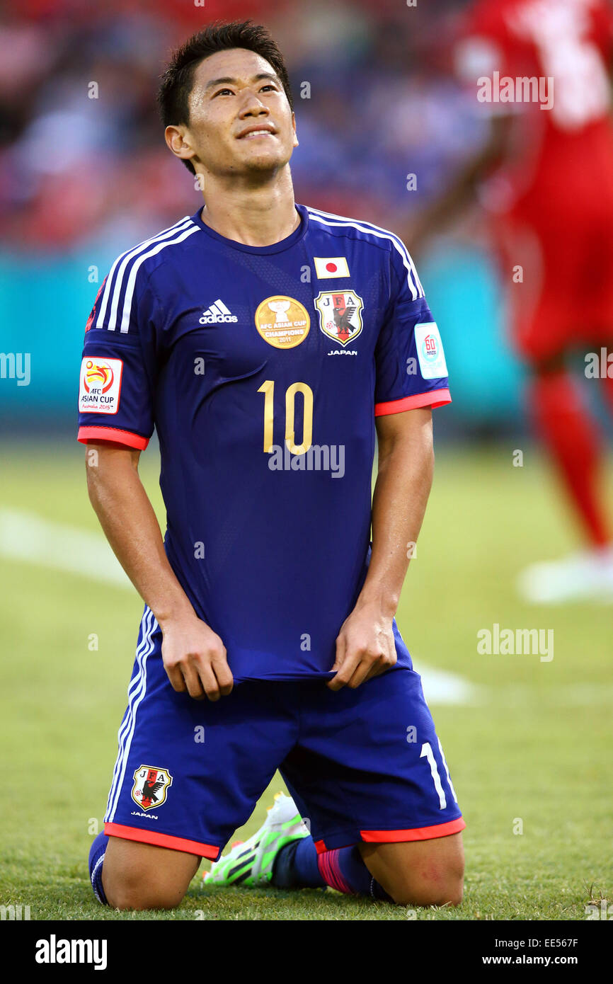 Nueva Gales del Sur, Australia. 12 ene, 2015. Shinji Kagawa (JPN) fútbol/Soccer : AFC Copa Asiática Australia 2015 Grupo D partido entre Japón 4-0 Palestina en estadio de Newcastle en Nueva Gales del Sur, Australia . © Kenzaburo Matsuoka/AFLO/Alamy Live News Foto de stock