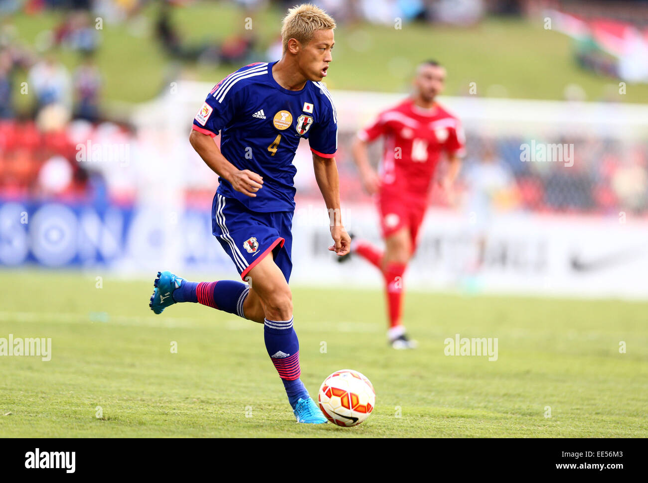 Nueva Gales del Sur, Australia. 12 ene, 2015. Keisuke Honda (JPN) fútbol/Soccer : AFC Copa Asiática Australia 2015 Grupo D partido entre Japón 4-0 Palestina en estadio de Newcastle en Nueva Gales del Sur, Australia . © Kenzaburo Matsuoka/AFLO/Alamy Live News Foto de stock