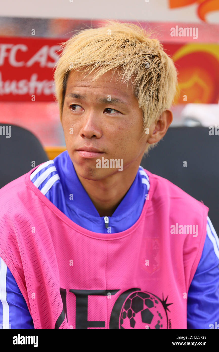 Nueva Gales del Sur, Australia. 12 ene, 2015. Tsukasa Shiotani (JPN) fútbol/Soccer : AFC Copa Asiática Australia 2015 Grupo D partido entre Japón 4-0 Palestina en estadio de Newcastle en Nueva Gales del Sur, Australia . © Yohei Osada/AFLO SPORT/Alamy Live News Foto de stock