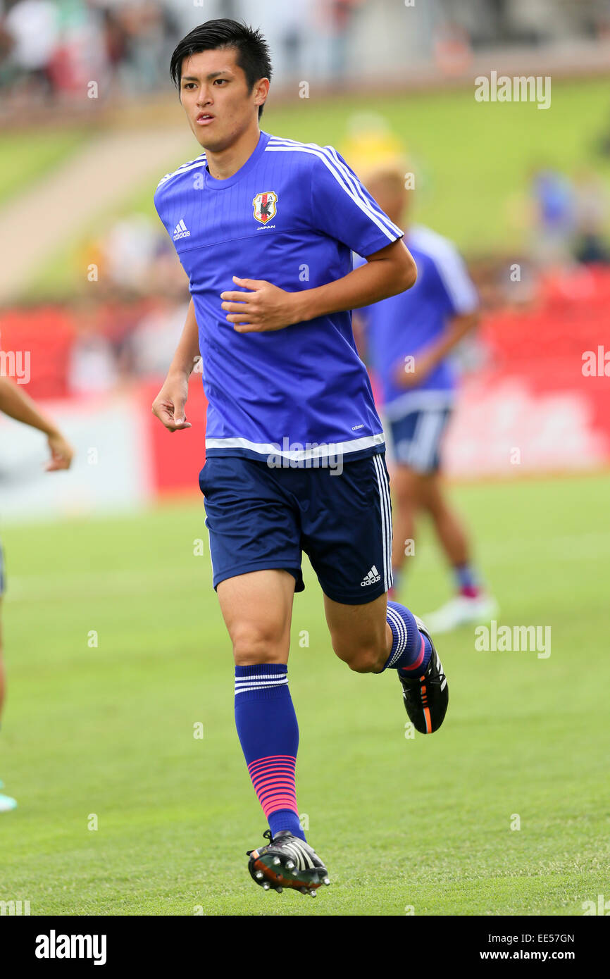 Nueva Gales del Sur, Australia. 12 ene, 2015. Naomichi Ueda (JPN) fútbol/Soccer : AFC Copa Asiática Australia 2015 Grupo D partido entre Japón 4-0 Palestina en estadio de Newcastle en Nueva Gales del Sur, Australia . © Yohei Osada/AFLO SPORT/Alamy Live News Foto de stock