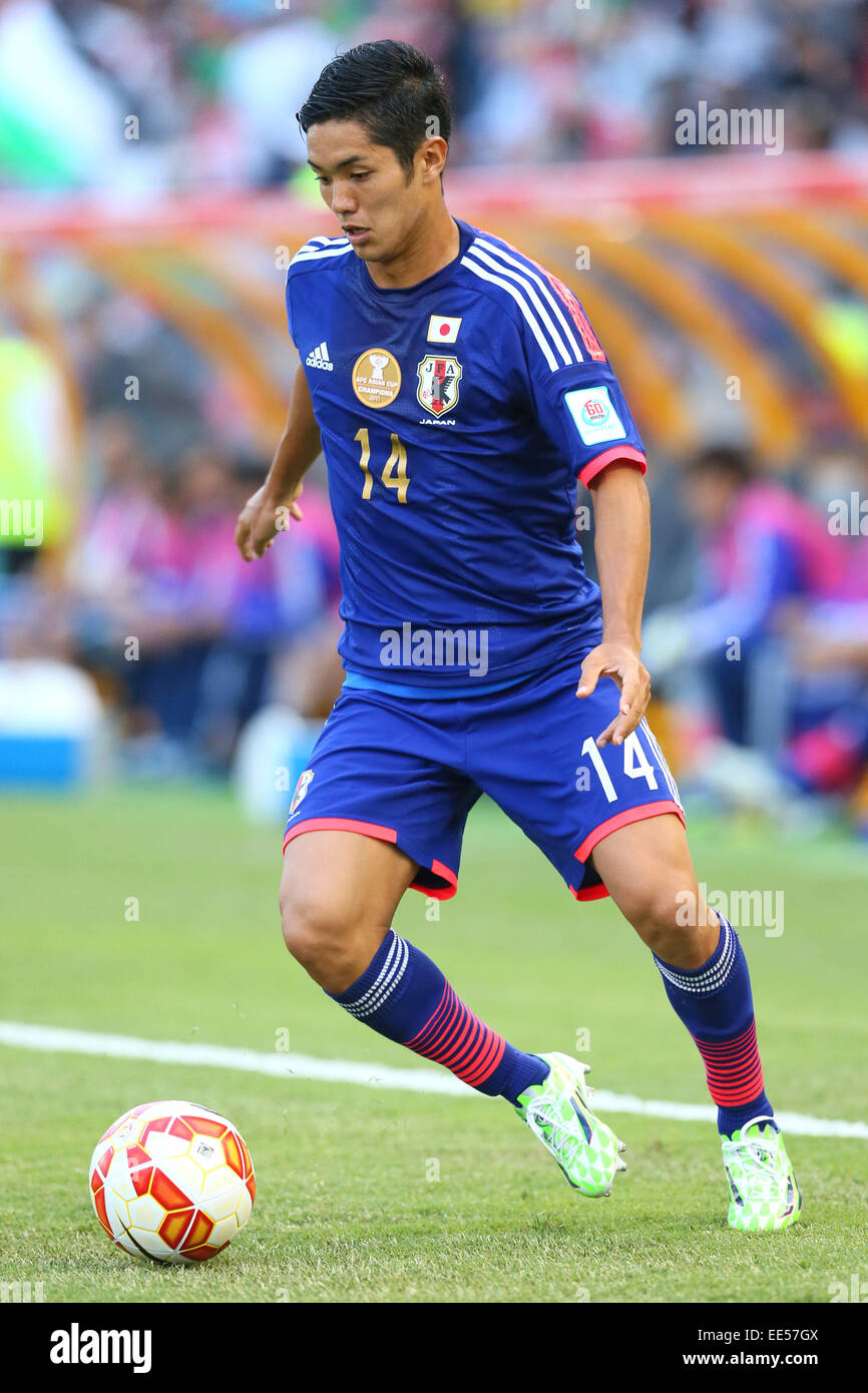 Nueva Gales del Sur, Australia. 12 ene, 2015. Yoshinori Muto (JPN) fútbol/Soccer : AFC Copa Asiática Australia 2015 Grupo D partido entre Japón 4-0 Palestina en estadio de Newcastle en Nueva Gales del Sur, Australia . © Yohei Osada/AFLO SPORT/Alamy Live News Foto de stock