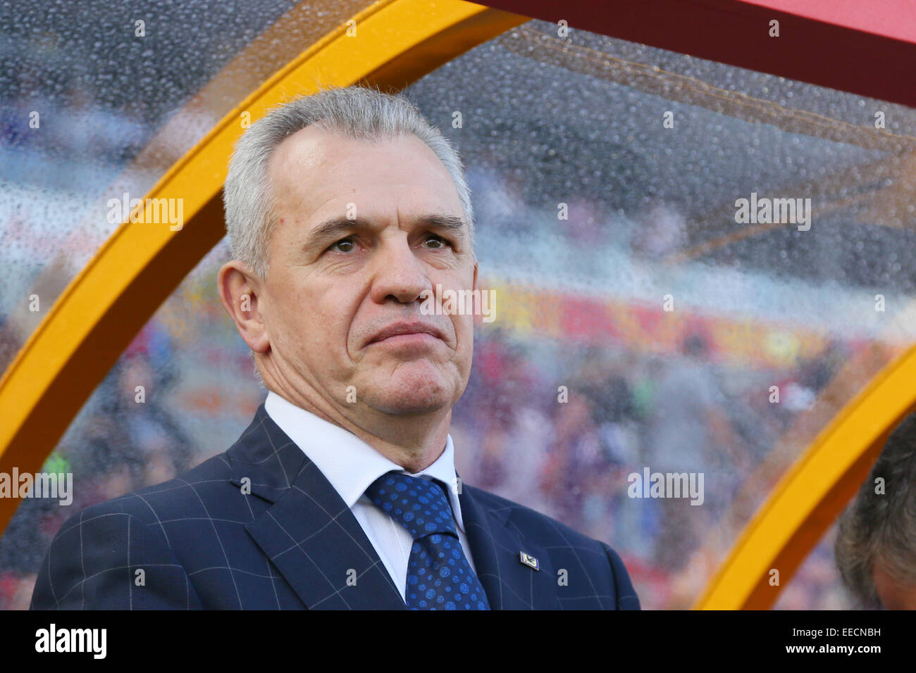 Nueva Gales del Sur, Australia. 12 ene, 2015. Javier Aguirre (JPN) fútbol/Soccer : AFC Copa Asiática Australia 2015 Grupo D partido entre Japón 4-0 Palestina en estadio de Newcastle en Nueva Gales del Sur, Australia . © Yohei Osada/AFLO SPORT/Alamy Live News Foto de stock