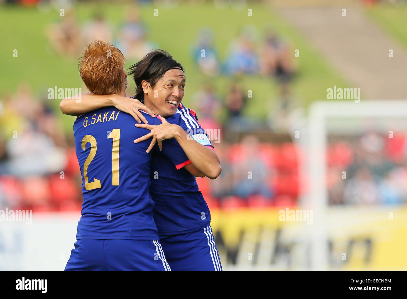 Nueva Gales del Sur, Australia. 12 ene, 2015. Yasuhito Endo (JPN) fútbol/Soccer : AFC Copa Asiática Australia 2015 Grupo D partido entre Japón 4-0 Palestina en estadio de Newcastle en Nueva Gales del Sur, Australia . © Yohei Osada/AFLO SPORT/Alamy Live News Foto de stock