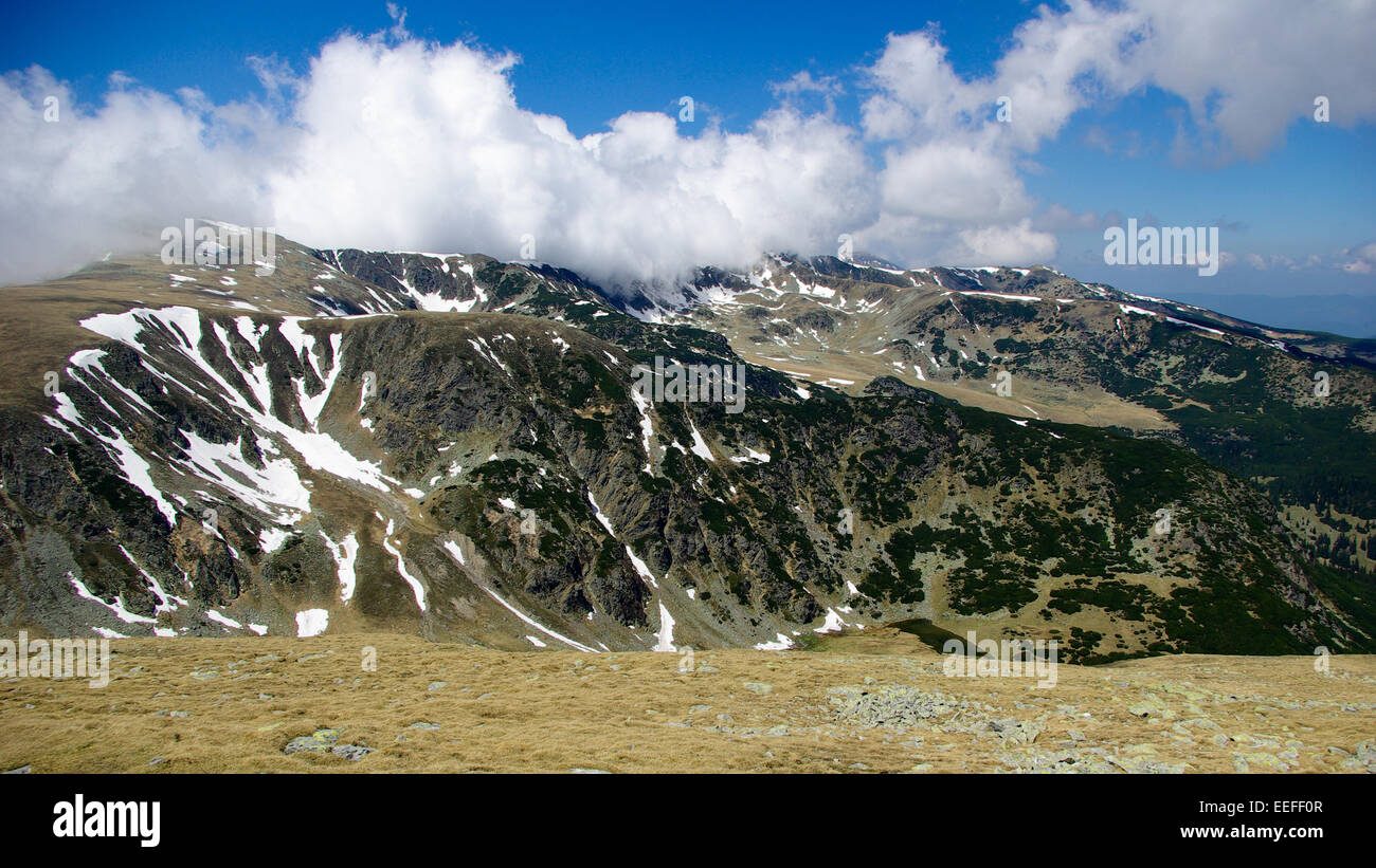 Las montañas Parang en los Cárpatos, Rumanía Foto de stock