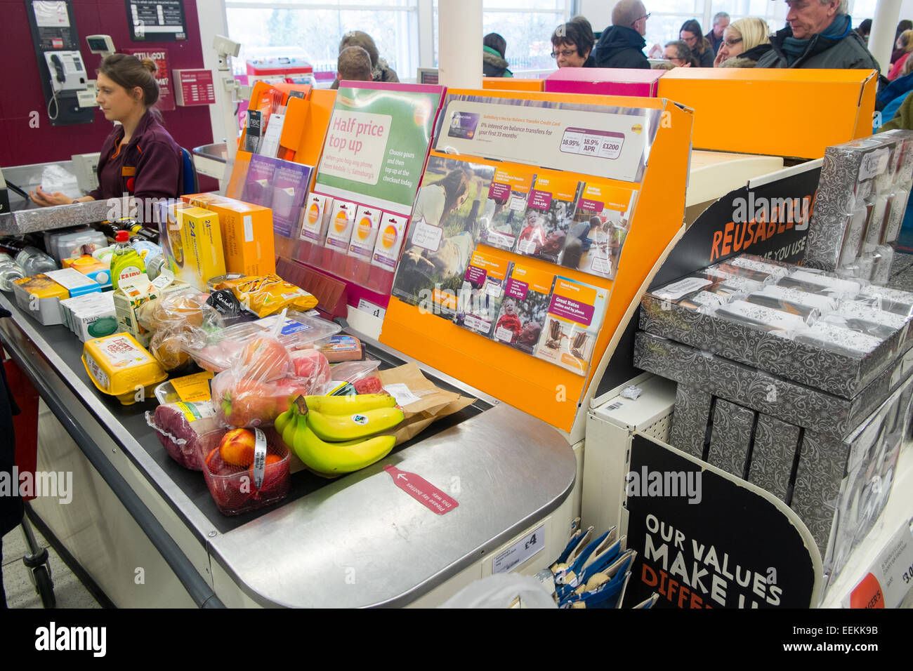 Supermercado Sainsbury's en Matlock Derbyshire, Inglaterra Foto de stock