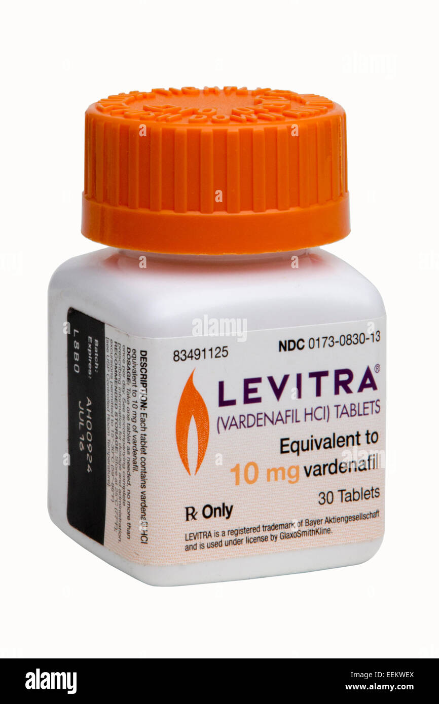 Foto de Estudio de drogas dysfunction‎ eréctil Levitra (Vardenafil HCl). Foto de stock