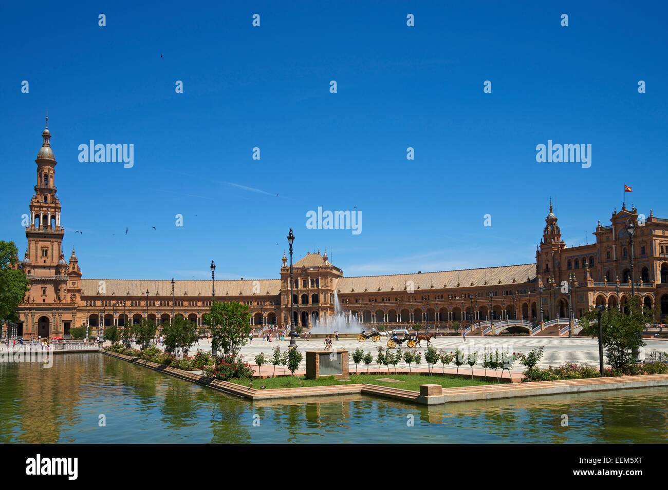 La Plaza de España, Sevilla, Andalucía, España Foto de stock