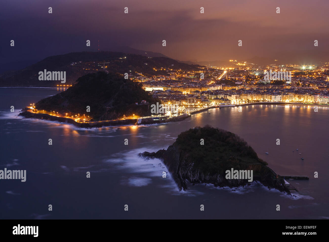 Vista de Donostia. San Sebastián. Euskadi. El País Vasco. España. Europa Foto de stock