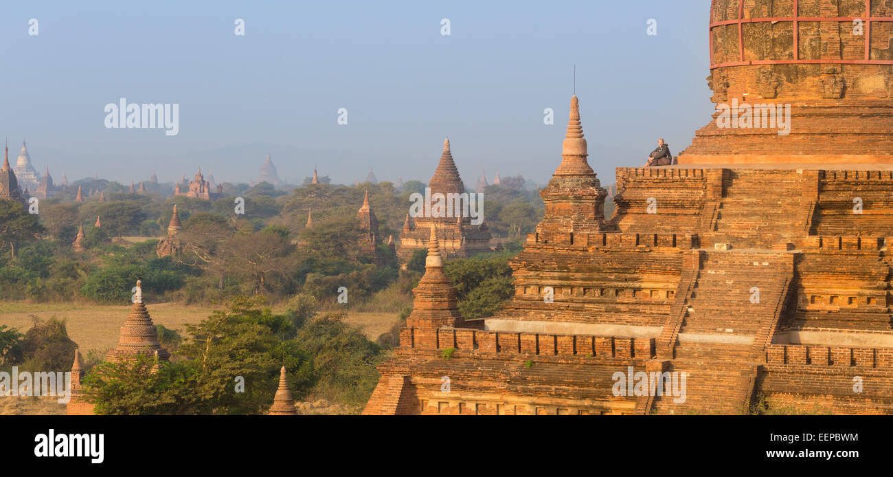 Tamples de Bagan, Birmania, Myanmar, en Asia. Foto de stock