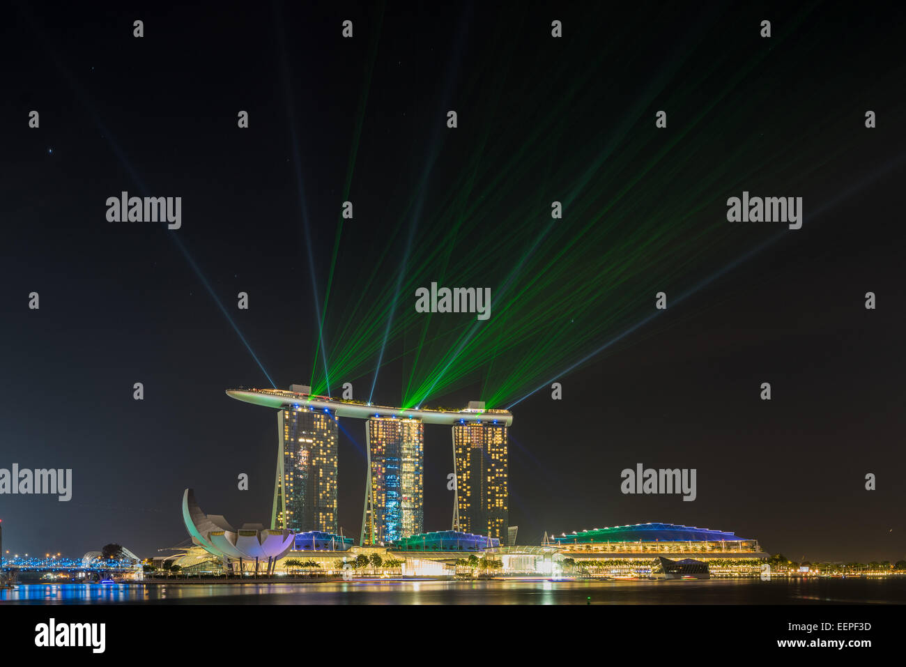 Marina Bay Sands Hotel y Casino, Singapur. Foto de stock