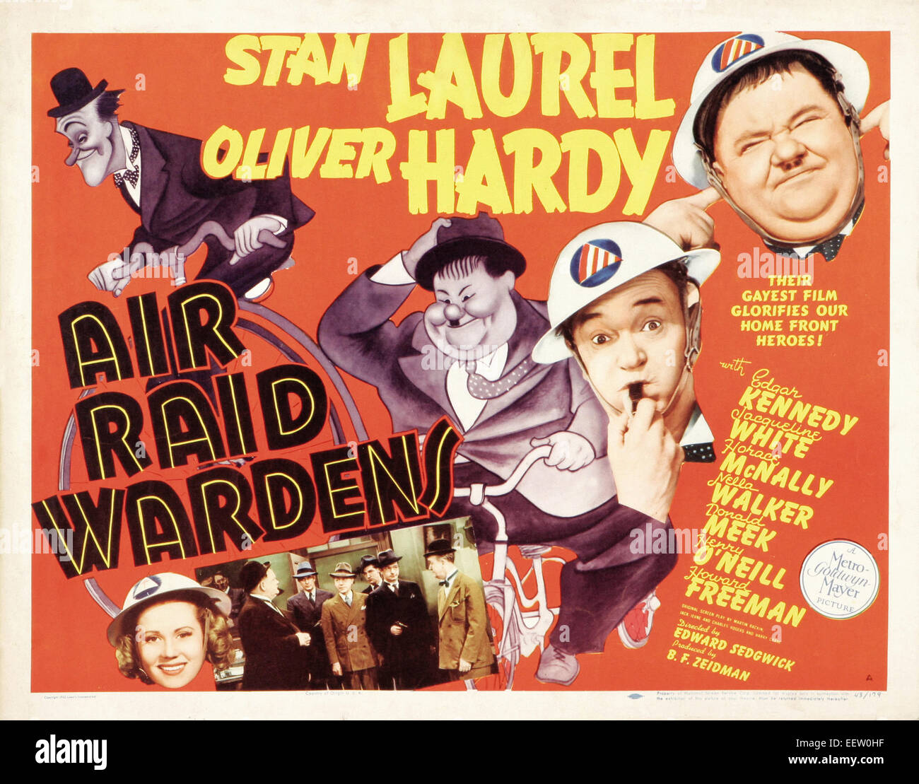 Air Raid Warden - póster de película Foto de stock