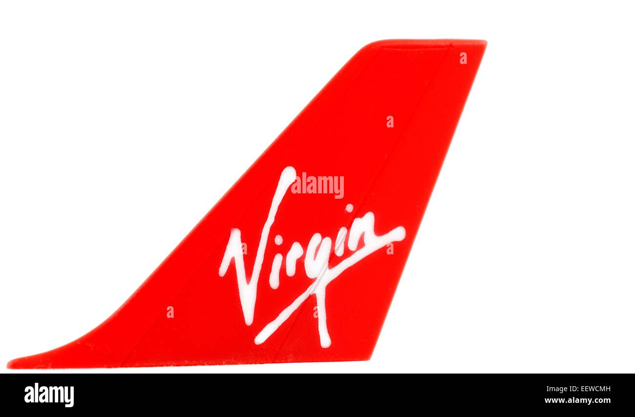 Virgin Airways avión aleta de cola el logotipo de marca Foto de stock