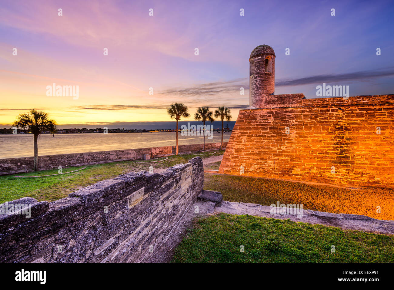 San Agustín, Florida, en el Castillo de San Marcos Monumento Nacional. Foto de stock