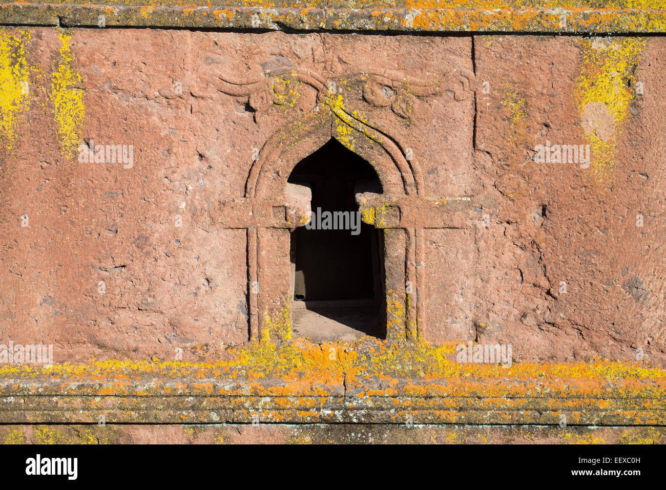 La iglesia de San Jorge en Lalibela, Etiopía, es un sitio del Patrimonio Mundial de la UNESCO Foto de stock