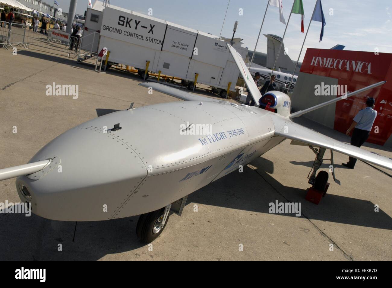 Vehículo aéreo no tripulado (UAV) Alenia Sky X (Italia) Foto de stock