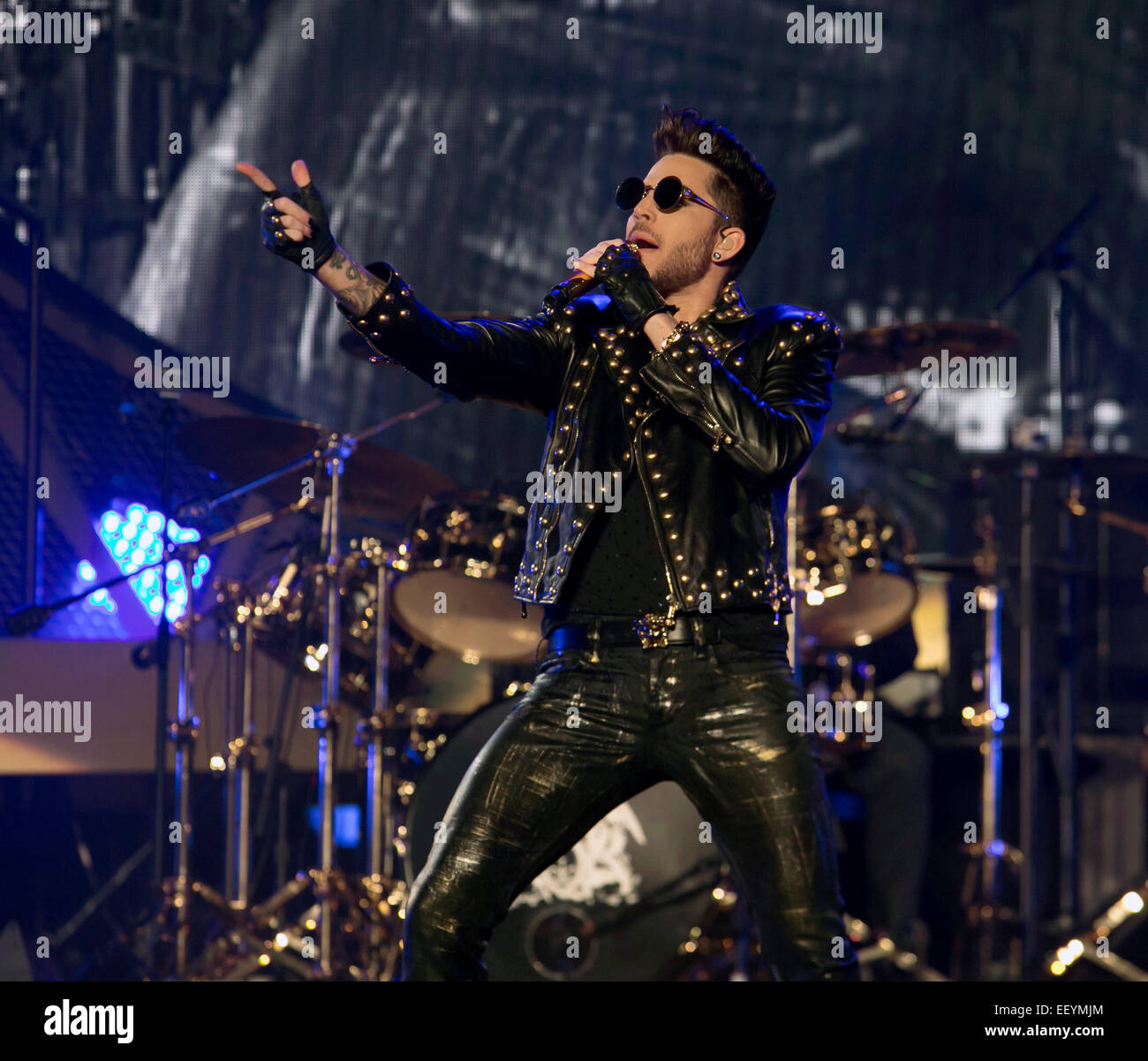 Birmingham, Reino Unido. 23 de enero de 2015. Adam Lambert + reina en el Barclaycard Arena Birmingham 23 de enero de 2015. Crédito: AGP/Alamy Live News Foto de stock