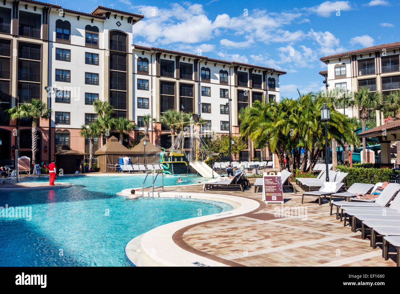 Orlando, Florida, International Drive, Sheraton Vistana Villages Resort Villas, alquiler, hotel, zona de piscina, FL141121002 Foto de stock