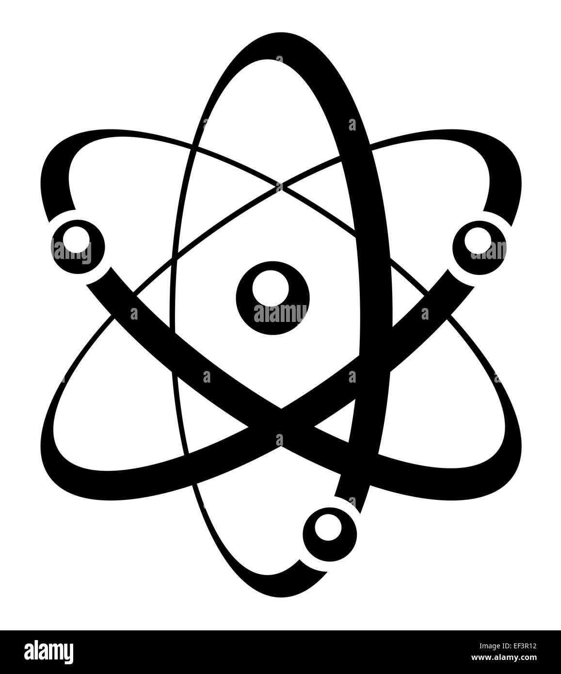 Icono del átomo Foto de stock