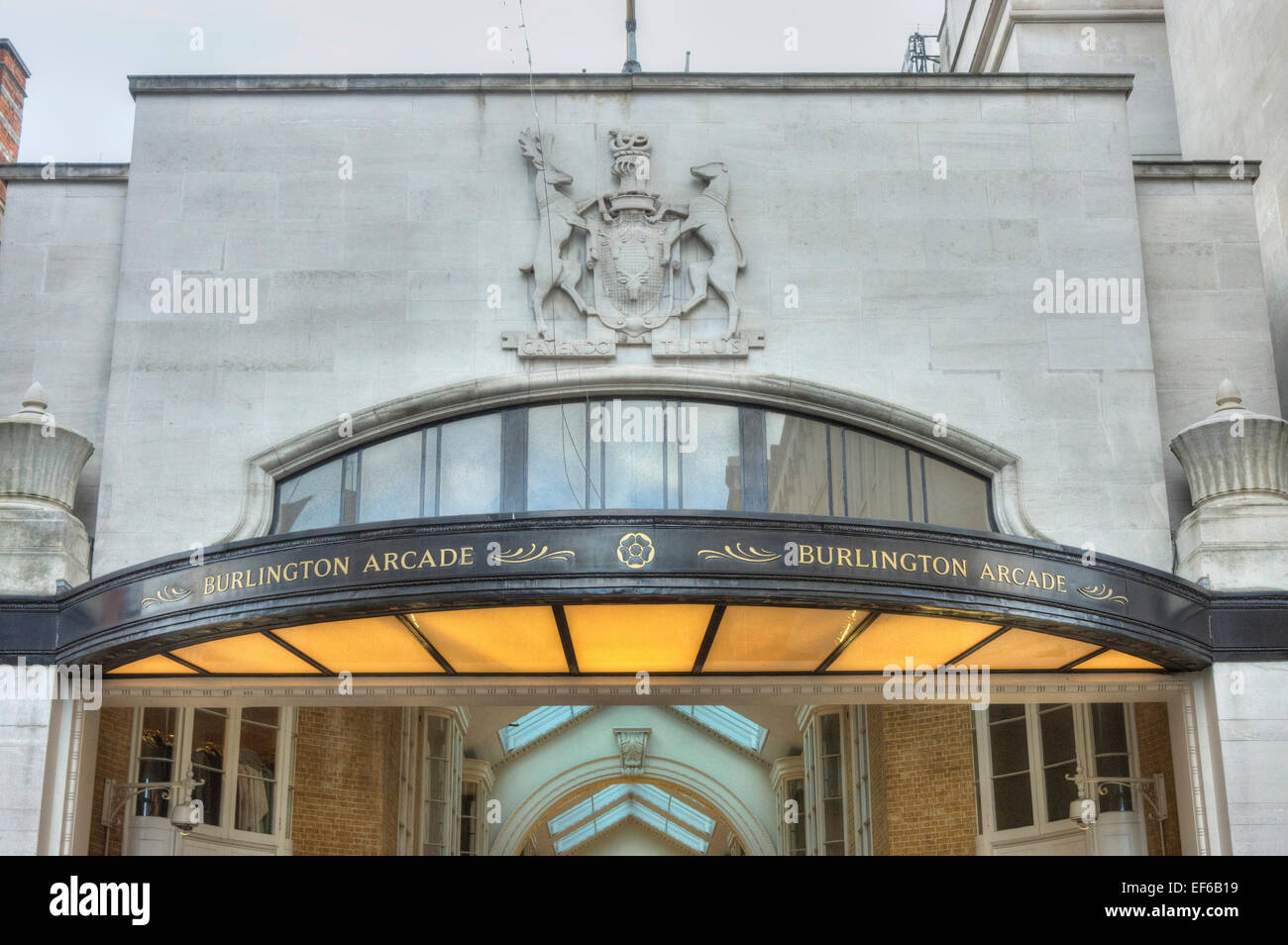Burlington Arcade de Londres Foto de stock
