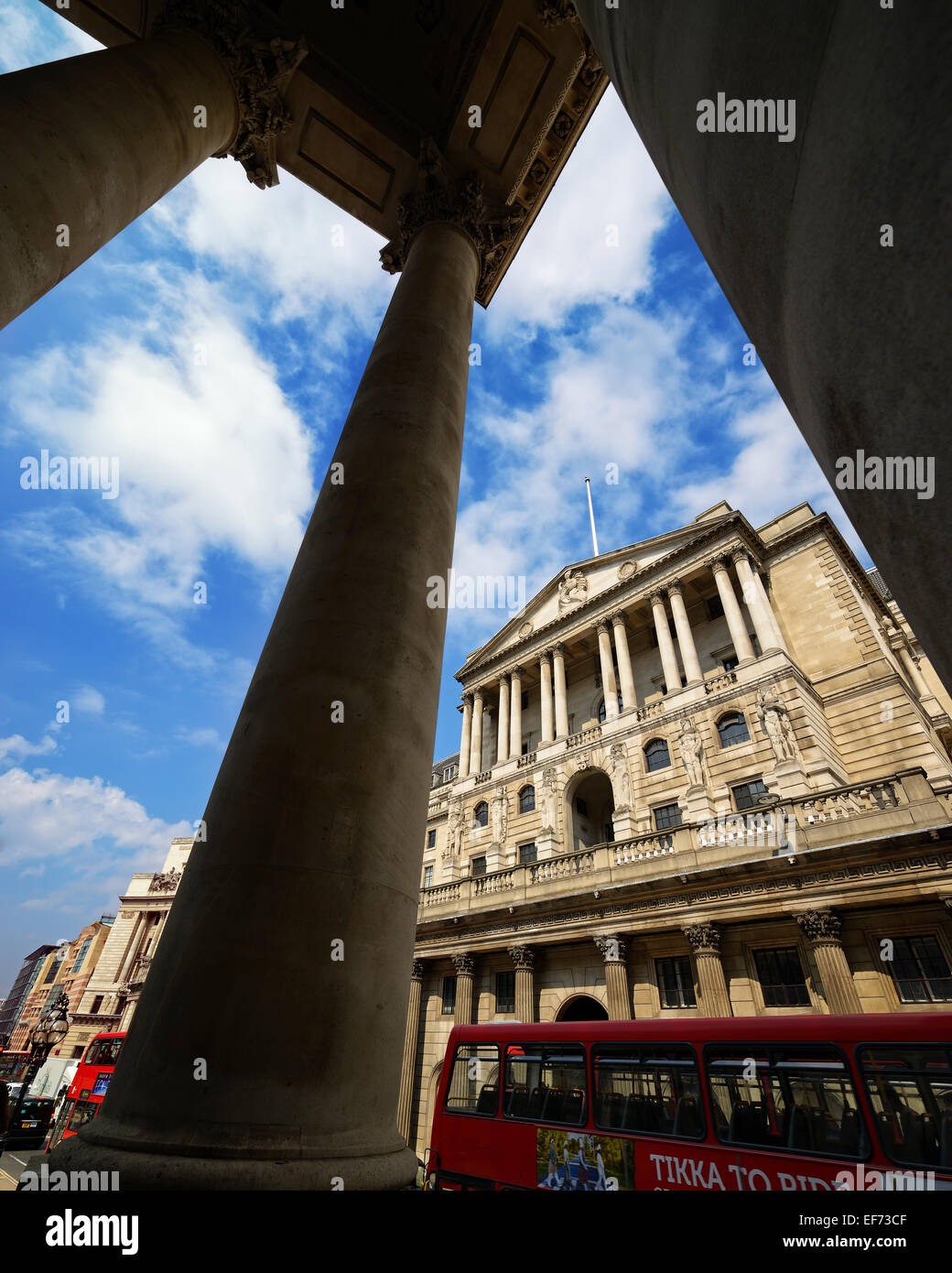 El Banco de Inglaterra, Threadneedle Street, Londres, Inglaterra, Reino Unido. Foto de stock