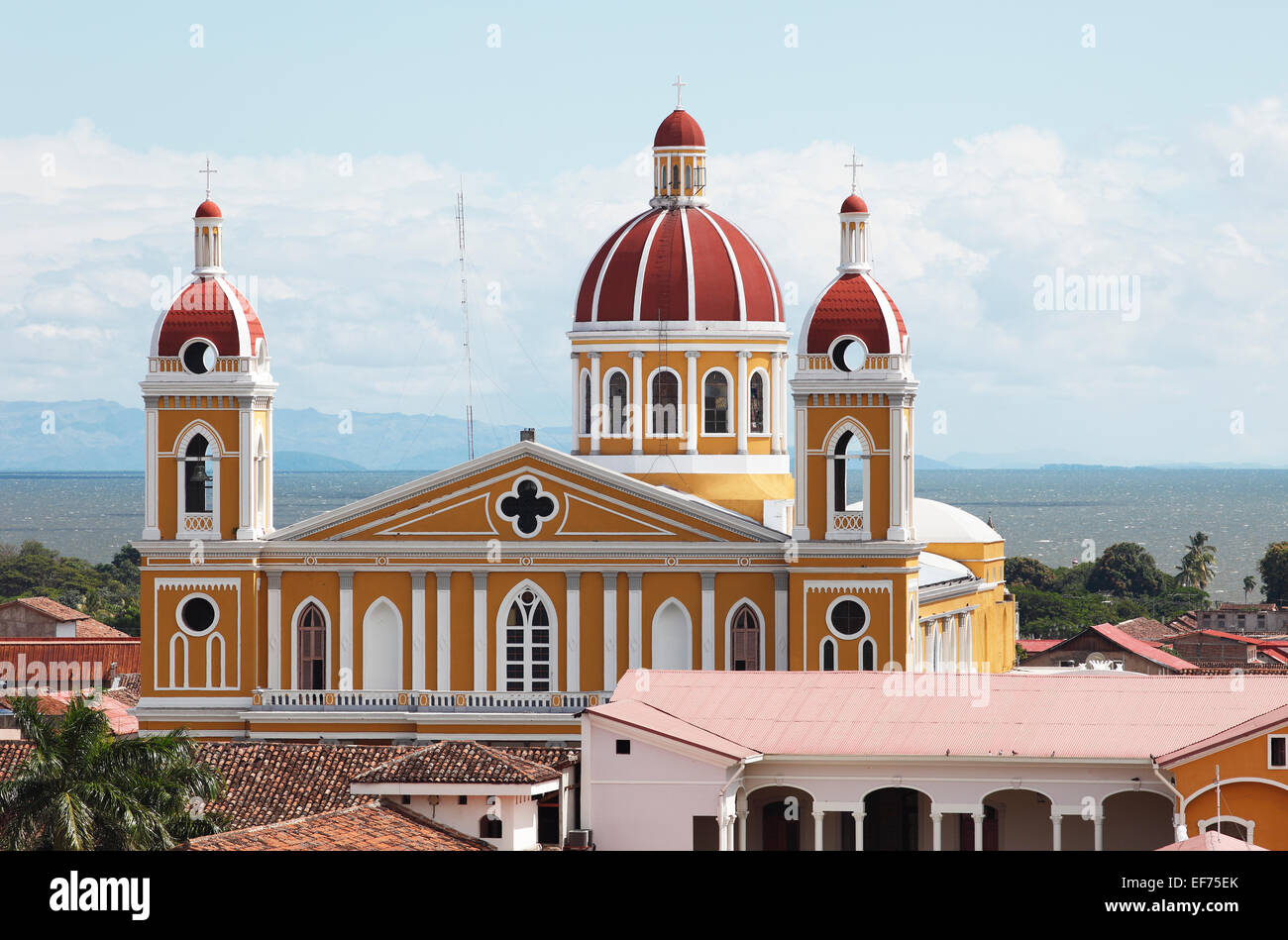 La Catedral de Granada, provincia de Granada, Nicaragua Foto de stock