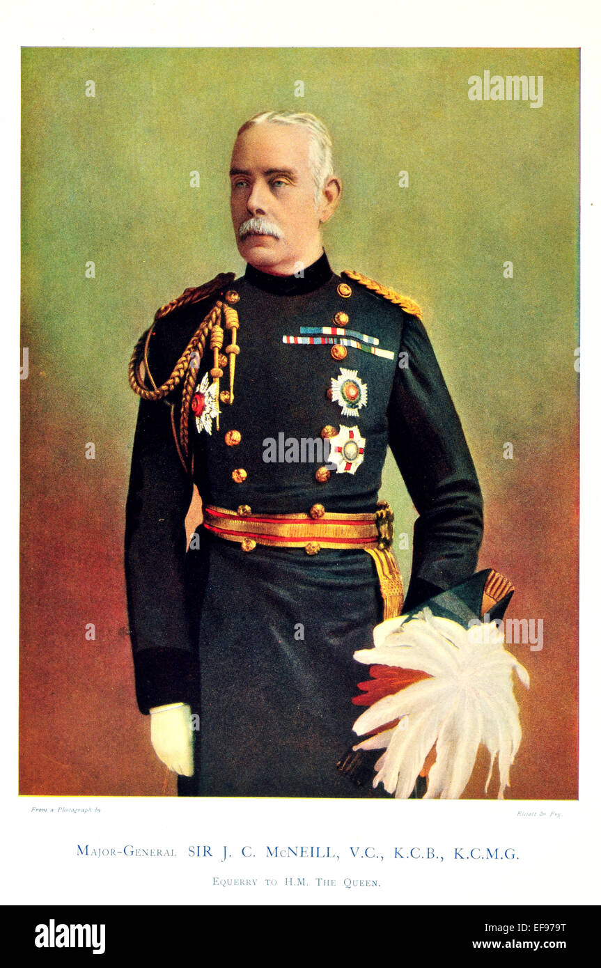 Celebridades del Ejército 1900 el Mayor General Sir J C McNeill V C K C B K C M G Palafrenero a H M Reina Foto de stock