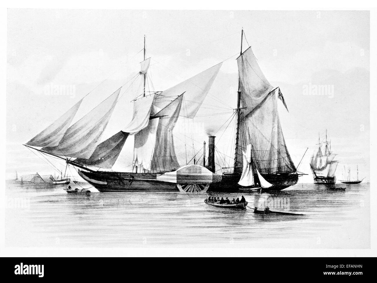 S.m. la fragata de vapor Gorgon de 1837 al bombardeo de Acre 1840 ayudó a sentar 1 cable Atlántico desguazado 1865 Foto de stock