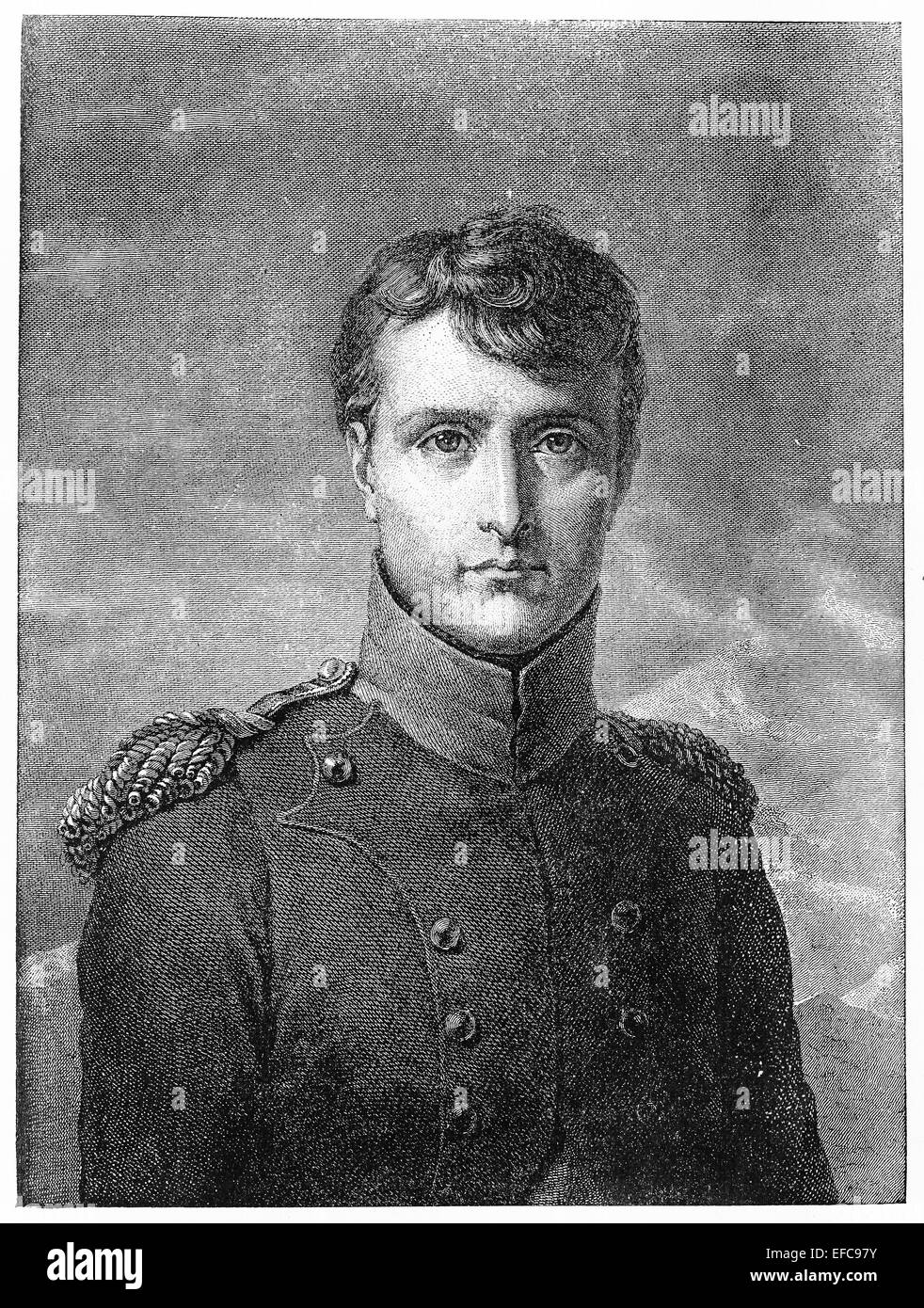 Napoleón Bonaparte en jóvenes. Foto de stock