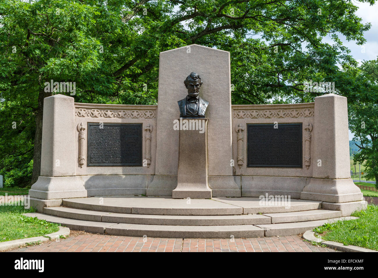 Dirección de Lincoln Memorial en el cementerio nacional de los soldados, Militiary Parque Nacional de Gettysburg, Pensilvania, EE.UU. Foto de stock