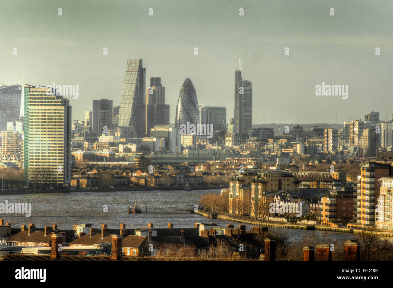 Ciudad de Londres Londres edificios altos Foto de stock