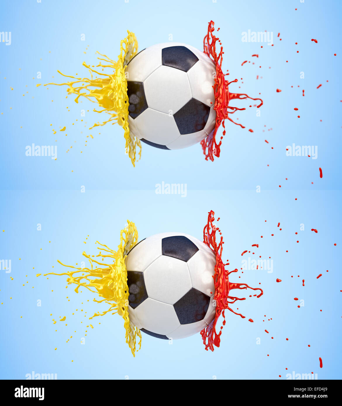 Splash - pintura de colores - balón de fútbol Fotografía de stock - Alamy