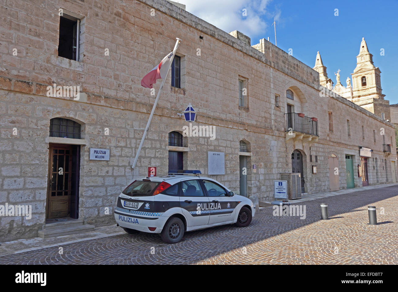 Estación de Policía, Mellieha, Malta Foto de stock
