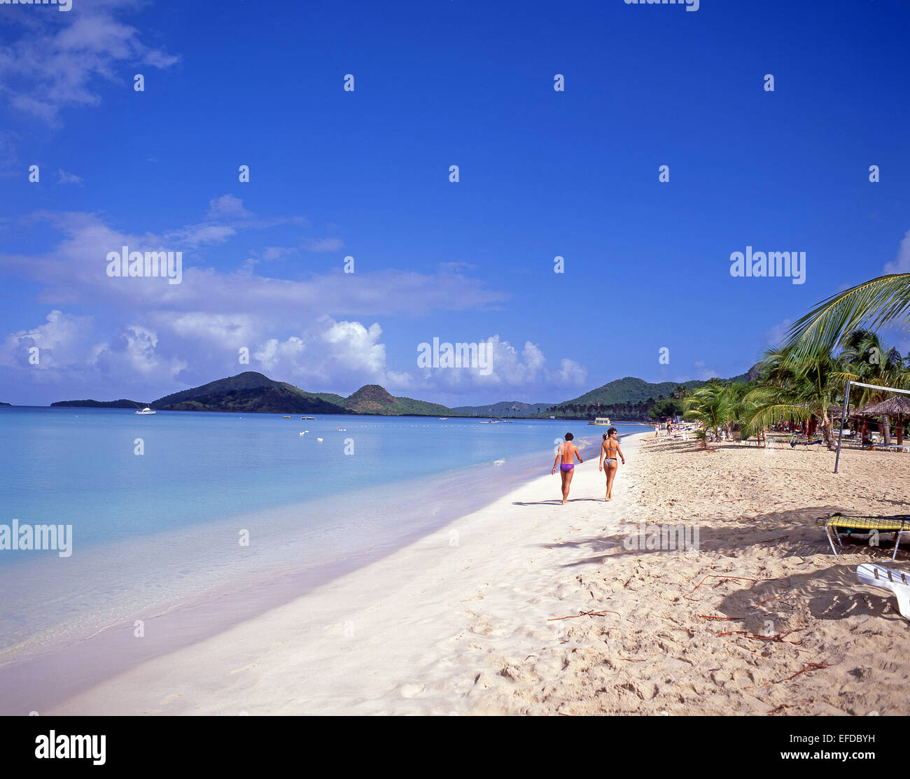 Jolly Beach Resort & Spa, de la parroquia de Santa María, Antigua, Antigua y Barbuda, Antillas, Caribe Foto de stock