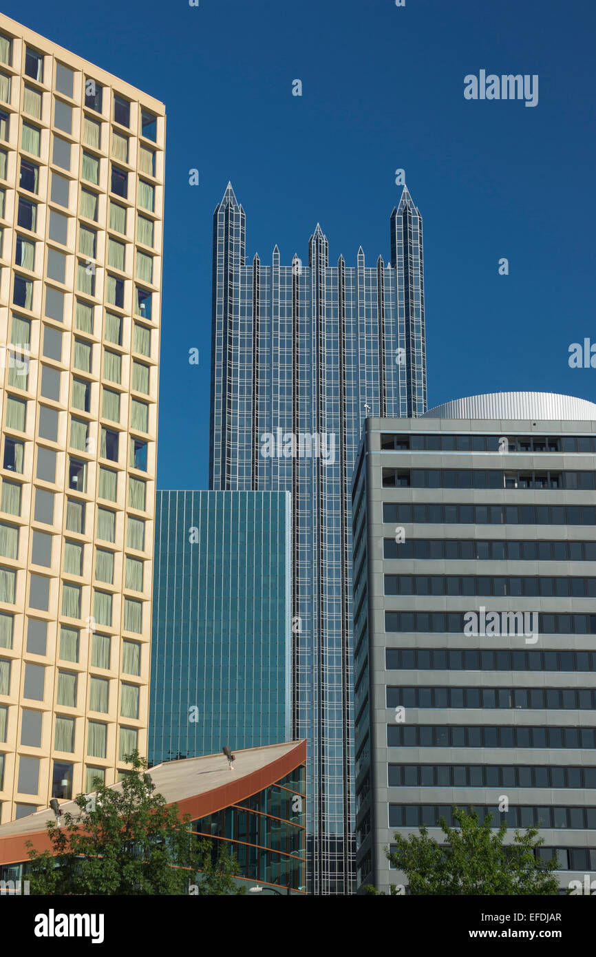 WYNDHAM HOTEL (2015), rascacielos centro de Pittsburg, Pennsylvania, EE.UU. Foto de stock
