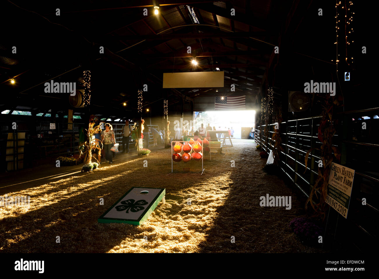 Carolina del Norte del condado de Moore Feria Agropecuaria Barn Foto de stock