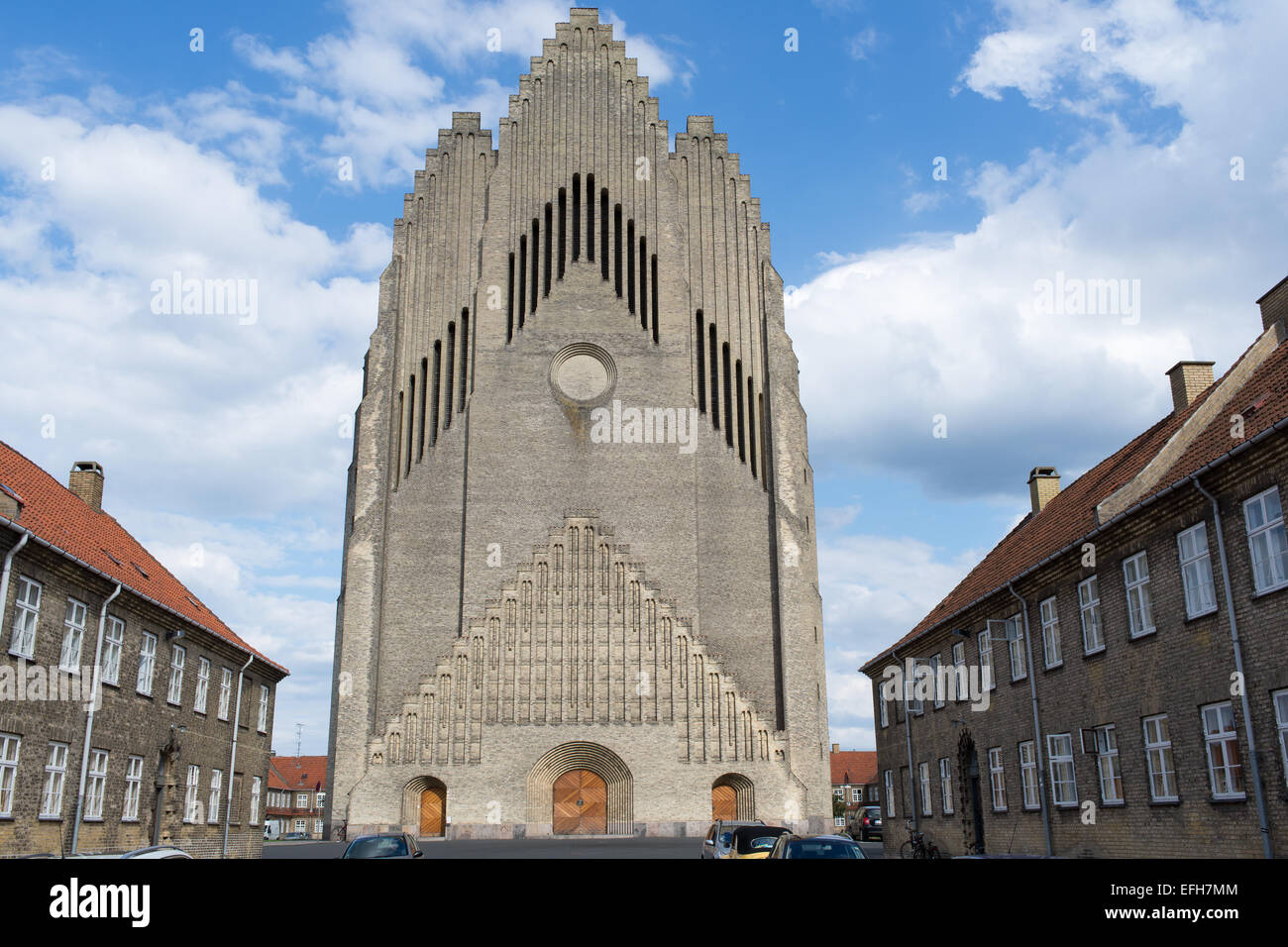 La Iglesia de Grundtvig Bispebjerg en Copenhague, Dinamarca Foto de stock