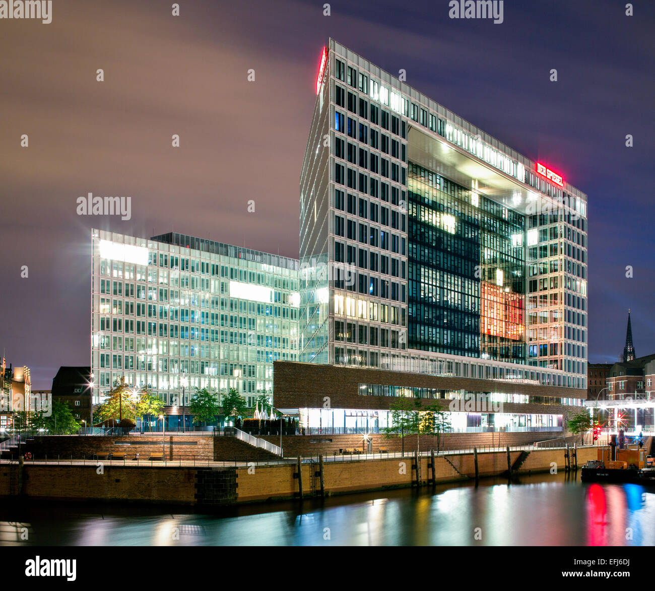 Spiegel-Gebäude, editorial Spiegel-Verlag, Ericusspitze, HafenCity, Hamburgo, Alemania. Foto de stock